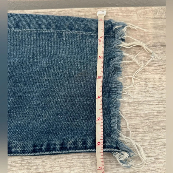 Abercrombie & Fitch Distressed Denim Overalls Raw Hem Boho Comfy Country Size XS - Picture 4 of 11